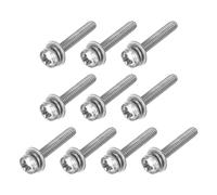 uxcell Lot de 10 vis à métaux M2 x 12 mm en acier inoxydable 304 Phillips à tête cylindrique avec rondelle à ressort et rondelles unies