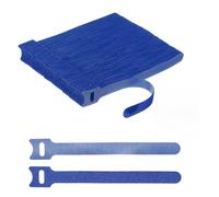 uxcell Lot de 100 attaches autoagrippantes réutilisables de 15,2 cm pour cordons d'alimentation, câbles de données, fils de TV/PC, chargeurs - Sangles en tissu réglables et durables (bleu)