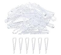 uxcell Lot de 100 pinces crocodiles en plastique durable, 5 cm en forme de U, pinces à linge avec dents pour cravates, pantalons, chaussettes, vêtements