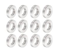 uxcell Lot de 12 entretoises rondes en aluminium de 8,2 mm d'alésage x 16 mm de diamètre extérieur x 4 mm de long pour vis, boulons et tiges M8