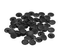 uxcell Lot de 120 cache-vis en plastique pour vis autotaraudeuses Phillips - 16,7 x 4,3 mm - Noir