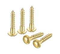 uxcell Lot de 15 vis à bois auto-taraudeuses à tête ronde fendue M4 x 20 mm