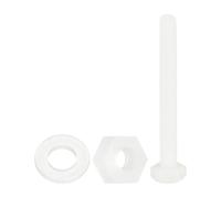 uxcell Lot de 150 boulons hexagonaux en nylon, M4 x 35 mm, vis et écrous à tête hexagonale entièrement filetés avec rondelles plates pour machines électroniques et accessoires industriels, blanc