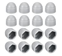 uxcell Lot de 150 cache-écrous hexagonaux en plastique gris M8