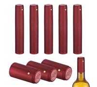 uxcell Lot de 150 capsules thermorétractables en PVC avec languette de déchirure pour caves à vin et cuisine à domicile, raisin rouge/rouge 3 x 6,1 cm
