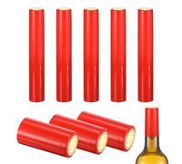 uxcell Lot de 150 capsules thermorétractables en PVC avec languette de déchirure pour caves à vin et cuisine à domicile, raisin doré/rouge 3 x 6,1 cm