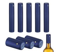 uxcell Lot de 150 capsules thermorétractables en PVC avec languette de déchirure pour caves à vin et cuisine à domicile, raisin bleu/bleu 3 x 6,1 cm