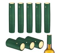 uxcell Lot de 150 capsules thermorétractables en PVC avec languette de déchirure pour la fabrication de vin et la cuisine - Doré/vert - 3 x 6,1 cm