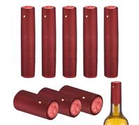 uxcell Lot de 150 capsules thermorétractables en PVC avec languette de déchirure pour la fabrication de vin et la cuisine à la maison, 3 x 6,1 cm, rouge/rouge