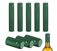 uxcell Lot de 150 capsules thermorétractables en PVC avec languette de déchirure pour la fabrication de vin et la cuisine à la maison, 3 x 6,1 cm, vert raisin/vert