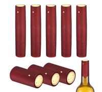 uxcell Lot de 150 capsules thermorétractables en PVC avec languette de déchirure pour la fabrication de vin et la cuisine - Doré/rouge - 3 x 6,1 cm