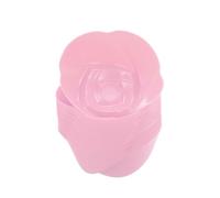uxcell Lot de 18 moules à cupcakes réutilisables en silicone anti-adhésif pour fête d'anniversaire, mariage, 7,5 cm, fleur rose