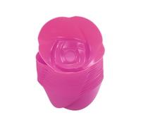uxcell Lot de 18 moules à cupcakes réutilisables en silicone anti-adhésif pour fête d'anniversaire, mariage, 7,5 cm, rose rouge fleur