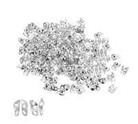 uxcell Lot de 180 caches de nœuds pour perles - 7,7 mm - En métal - Pour la fabrication de bijoux - Argenté