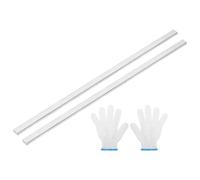 uxcell Lot de 2 barres plates en acier inoxydable 304 de 1,9 cm d'épaisseur, 0,9 cm de large, 30,5 cm de long, finition brossée pour cuisine, loisirs créatifs, ton argenté