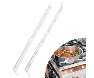 uxcell Lot de 2 cache-joints en aluminium pour cuisinière - Résistants à la chaleur et faciles à nettoyer - 60 cm de long - Pour comptoir de cuisine (0,5 cm, argenté)
