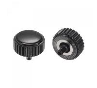 uxcell Lot de 2 couronnes de montre de 6 x 7 mm, tête plate en acier inoxydable, tige longue, 2,5 mm, ID pour réparation de montre, noir