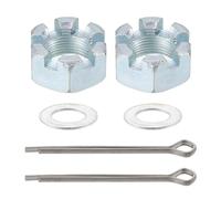 uxcell Lot de 2 écrous de remorque, écrous hexagonaux en acier au carbone de 2,5 cm à 14, rondelle de 4,4 cm et goupille fendue de 5,2 cm pour axe, arbre
