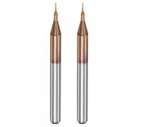 uxcell Lot de 2 fraises à défoncer CNC, tige de 3,175 mm, 0,3 mm x 1,5 mm, en carbure de tungstène enduit de titane pour PCB, fibre de plastique, bois