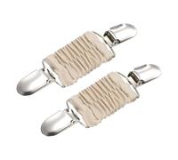 uxcell Lot de 2 pinces pour robe, pull, châle, cardigan, collier, écharpe, pince à dos pour femme, beige