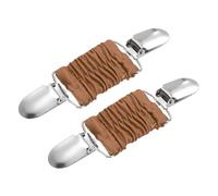 uxcell Lot de 2 pinces pour robe, pull, châle, cardigan, collier, écharpe, pince à dos pour femme, marron clair