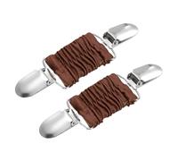 uxcell Lot de 2 pinces pour robe, pull, châle, cardigan, collier, écharpe, pince à dos pour femme, marron foncé