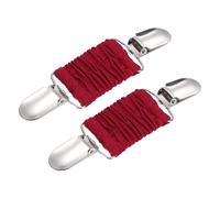 uxcell Lot de 2 pinces pour robe, pull, châle, cardigan, collier, écharpe, pince à dos pour femme, rouge