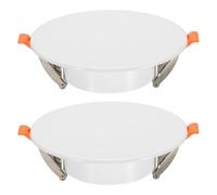 uxcell Lot de 2 plaques de plafond rondes de 135 mm, trou mural à LED, panneau d'accès décoratif plat à ressort pour ouvertures de plafond ou de mur de 8,3 à 12,4 cm, blanc mat
