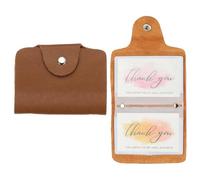 uxcell Lot de 2 porte-cartes de crédit en cuir avec 24 emplacements pour cartes de crédit et de visite, pour homme et femme, marron foncé