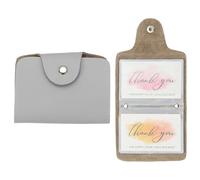 uxcell Lot de 2 porte-cartes de crédit en cuir avec 24 emplacements pour cartes de crédit et de visite, pour homme et femme, gris