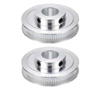 uxcell Lot de 2 poulies synchrone GT-2 80 dents alésage 16 mm, compatible avec courroie de 6 mm de largeur, poulie de distribution en alliage d'aluminium pour imprimante 3D, machine CNC