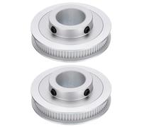 uxcell Lot de 2 poulies synchrone GT-2 80 dents alésage de 20 mm, compatible avec courroie de 6 mm de largeur, poulie de distribution en alliage d'aluminium pour imprimante 3D, machine CNC