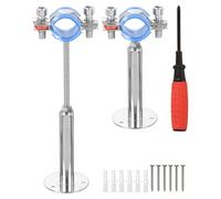 uxcell Lot de 2 supports de tuyau, support mural en acier inoxydable, hauteur réglable de 100 à 200 mm pour tuyau OD de 25 à 28 mm