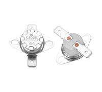 uxcell Lot de 2 thermostats KSD301 130 °C 16 A Normalement fermé N.C Réglez l'interrupteur de température à disque pour micro-ondes, four, cafetière, matériau en céramique