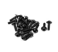 uxcell Lot de 20 Noir en alliage de carénage Fermeture pour moto M6 Vis à vis hexagonale