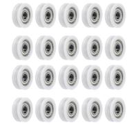 uxcell Lot de 20 poulies en nylon U608ZZ - Roulement à billes à rainure en U - 8 x 30 x 10 mm - Roulements en acier chromé - ABEC3