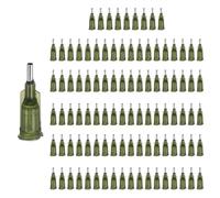 uxcell Lot de 200 aiguilles de distribution à pointe émoussée en acier inoxydable de calibre 14 avec Luer Lock - 2,4 cm - Pour applicateur de colle et d'huile - Olive