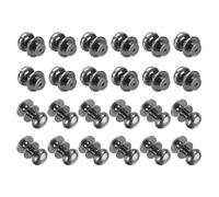 uxcell Lot de 24 mini boutons ronds de 1,2 x 1,3 cm, poignées de petit tiroir, poignées d'armoire, poignées pour commode, placard, boîte à bijoux, coffrets cadeaux, gris
