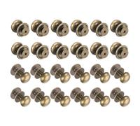uxcell Lot de 24 mini boutons ronds de 1,2 x 1,3 cm pour petit tiroir, commode, placard, boîte à bijoux, coffrets cadeaux, bronze