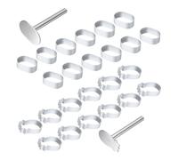 uxcell Lot de 26 emporte-pièces en alliage d'aluminium avec tampon à presser pour la fabrication de gâteaux, fondants, biscuits, sandwich, ovales et ananas