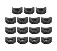 uxcell Lot de 26 rondelles rondes en plastique, 6 mm x 16 mm x 3 mm, rondelle concave en polyéthylène noir, matériel de fixation de machine pour fixation de tubes ronds