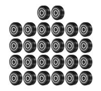 uxcell Lot de 26 rouleaux POM pour imprimante 3D, roues de portique solides à haute vitesse, roue POM à fente en V avec roulement à double bouclier 625RS pour imprimante 3D, machine CNC (noir)
