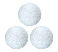 uxcell Lot de 3 boules décoratives en verre de 8,9 cm pour centre de table, boules en verre mosaïque pour décoration de bols, vases, table à manger, fête, blanc