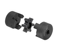 uxcell Lot de 3 coupleurs flexibles à mâchoires en L de 1,27 cm à 2,5 cm L075 et araignée en caoutchouc Buna-N NBR pour fendeuse de bûches équipement hybride