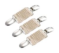 uxcell Lot de 3 pinces pour robe, pull, châle, cardigan, collier, écharpe, pince à dos pour femme, beige