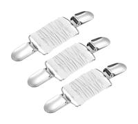 uxcell Lot de 3 pinces pour robe, pull, châle, cardigan, collier, écharpe, pince à dos pour femme, blanc