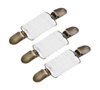 uxcell Lot de 3 pinces pour robe, pull, châle, cardigan, collier, écharpe, pince à dos pour femme, blanc (bronze)