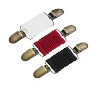 uxcell Lot de 3 pinces pour robe, pull, châle, cardigan, collier, écharpe, pince à dos pour femme, noir/blanc/rouge (bronze)