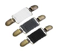 uxcell Lot de 3 pinces pour robe, pull, châle, cardigan, collier, écharpe, pince à dos pour femme, noir/blanc/gris (bronze)