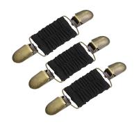 uxcell Lot de 3 pinces pour robe, pull, châle, cardigan, collier, écharpe, pince à dos pour femme, noir (bronze)